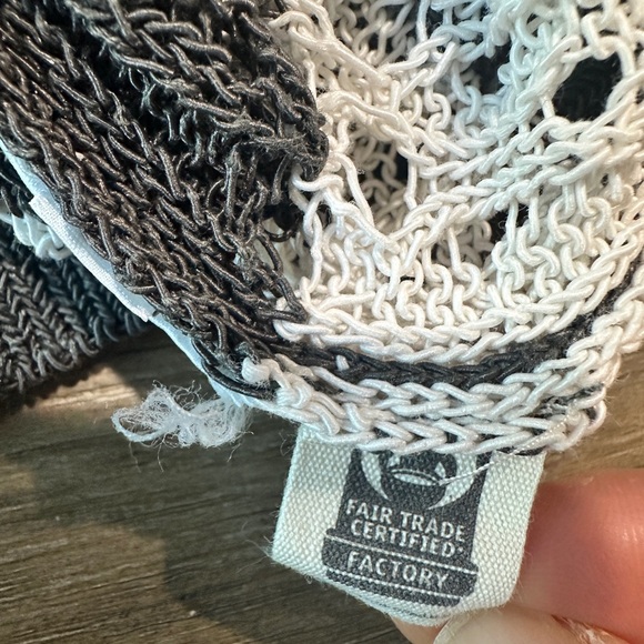 Madewell Open-Stitch Cropped Sweater Tee Charcoal Stripe Size XXS - Picture 5 of 8